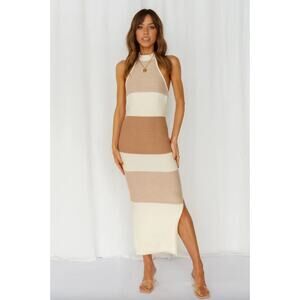 NWT HELLO MOLLY DISHING IT OUT DRESS BEIGE Size 6 US